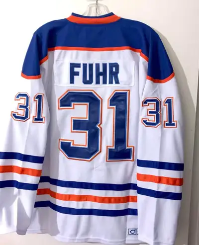 Grant Fuhr Edmonton Oilers jersey. Retro jersey. Never worn, Brand jersey, mens XL size . Number pro...