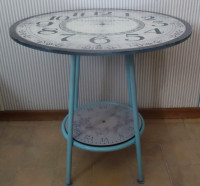One of a Kind Clock Face Table