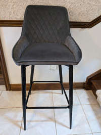 Bar Chair, grey velvet