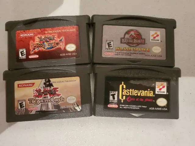 Nintendo Gameboy Advance GBA Konami Bundle CASTLEVANIA YUGIOH