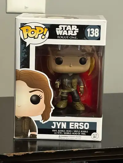 I'm selling a Funko Pop! Star Wars Rogue One Jyn Erso #138 vinyl bobble-head figure. This collectibl...