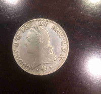 1774 France Louis XV Silver Coin 