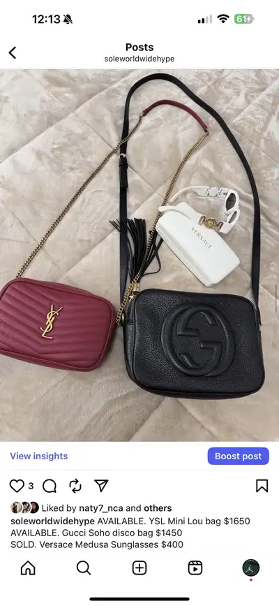  Gucci Soho disco bag $1450, View more