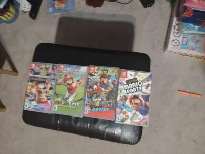 Selling a bundle of used Nintendo Switch Mario games, perfect for family fun! This collection includ...