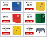 FLAMMABLE STORAGE CABINETS IN STOCK, LOW PRICING. FIRE CABINETS