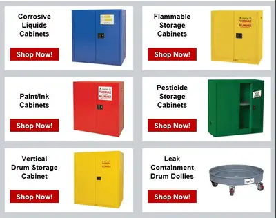 FLAMMABLE STORAGE CABINETS IN STOCK, LOW PRICING. FIRE CABINETS, View more