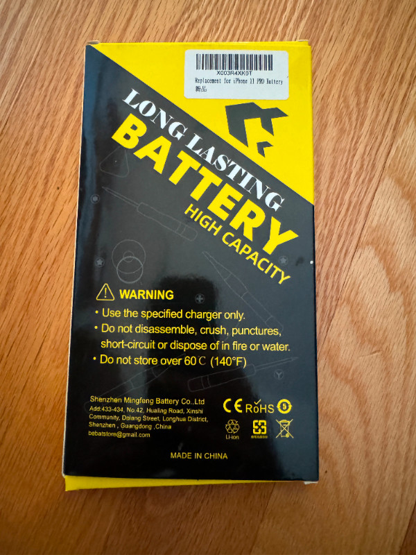 iPhone 11 Pro Replacement Battery, 3700 mAh in Free Stuff in City of Halifax - Image 2