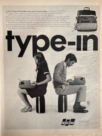 1967 Smith-Corona Electric Portable Typewriters Original Ad