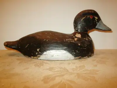 VINTAGE BLUE-BILL DUCK DECOY: ONTARIOD-109, View more
