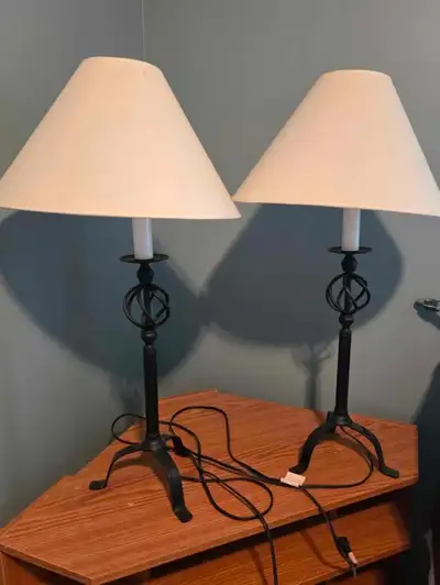 Wrought Iron Table Lamps (2), View more