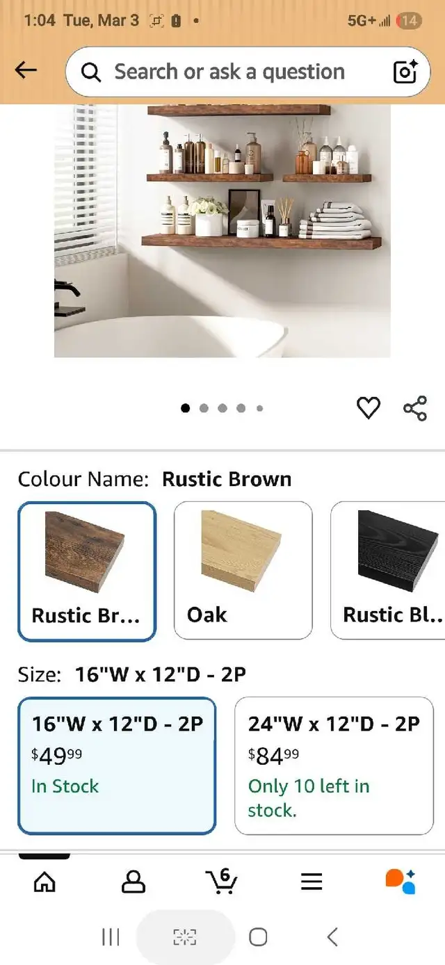 Deep Rustic Wooden Wall Shelves - Extra Deeper & Thicker Wall Mo in Home Décor & Accents in Markham / York Region - Image 7