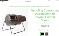 Tumbling Composter Bin $190