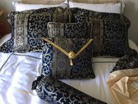 Cushions, decorative pillows, shams, bed skirt/dust ruffle $75