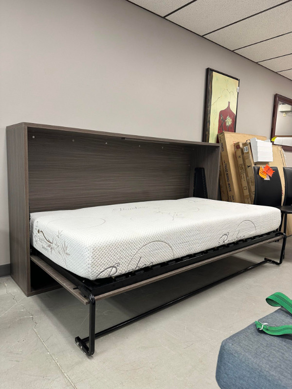 Murphy Bed (Horizontal) Grey in Beds & Mattresses in Kamloops
