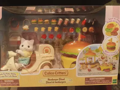 Calico Critters Hamburger Stand - New, Unopened, View more