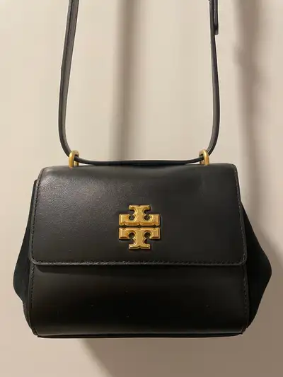 TORY BURCH JULIETTE Leather Suede Small Crossbody Black, View more