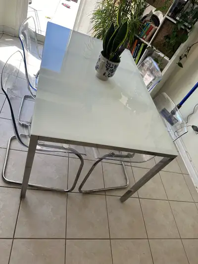 IKEA Glass Dining Table and Chairs IKEA Dining Table and 4 chairs in good shape Spent around 800 dol...
