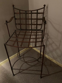 2- Wrought Iron Bar Chairs
