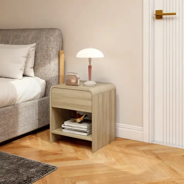  Set of 2 Modern nightstands Bedside Table with Rounded Corners in Dressers & Wardrobes in Markham / York Region - Image 11