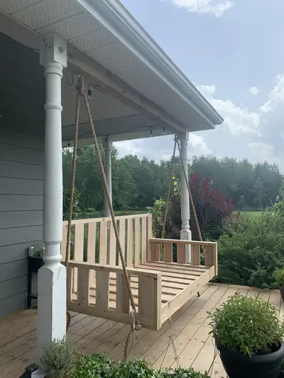 Custom porch swings pergolas swinging beds cedar furniture , View more