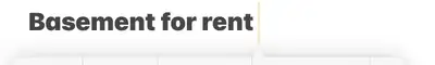Basement  for rent