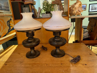 Electrified antique table lamps (2)