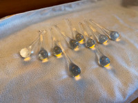 10 4" Glass Teardrop Ornament Icicle Suncatcher Chandelier Piece