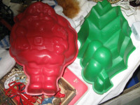 9 Inch Santa 9 Inch and 9 Inch Ivy Jelly Molds for sale
