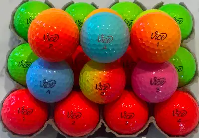24 Coloured Vice Pro Series Golf Balls, View more