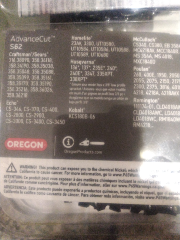 Oregon 18" S62 advance cut 2PK in Power Tools in Kingston - Image 2