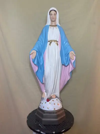 Statue Neuve de la sainte Vierge en ciment pour l'extérieur, View more