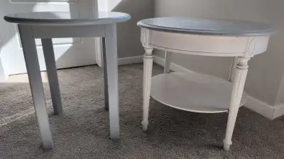 Grey end tables / bedside tables , View more