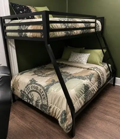Mainstays black metal twin over double bunkbed, View more