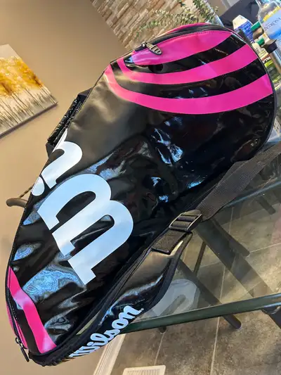 Wilson BLX Tour 6-Racket Tennis Bag (Black/Pink-Adult 27 inches), View more