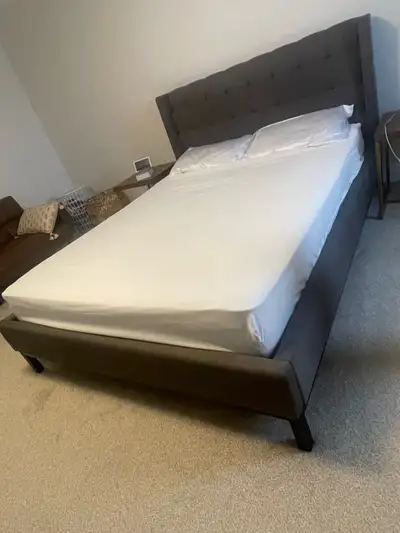 Queen Size Bed Frame and Mattress, View more