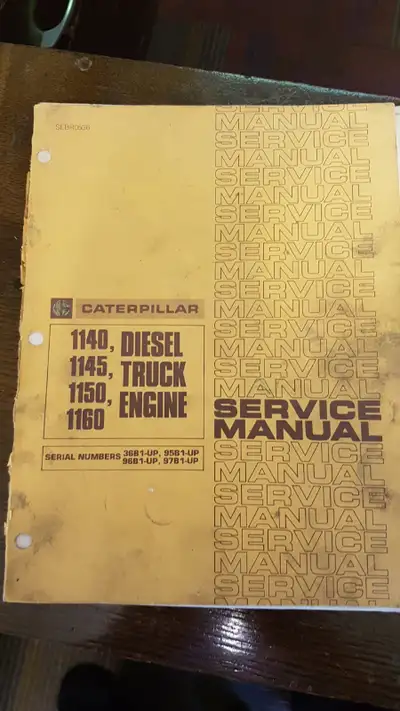 Cat 1140, 1145, 1150, 1160 truck V8 diesel engine service manual and parts book. Well used. $30 for...