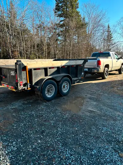 2021 12 foot dump trailer possibly trade for Harley 7k axles new tires and deep cell battery this ye...