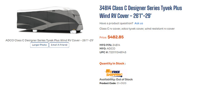 Class C RV Cover in RVs & Motorhomes in Campbell River