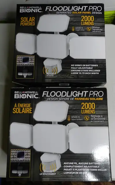 NEW - Bell+Howell Bionic Floodlight PRO, 2000 Lumens, Motion Act, View more