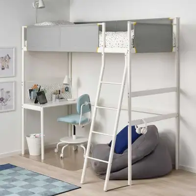 lit mezzanine avec bureau , View more