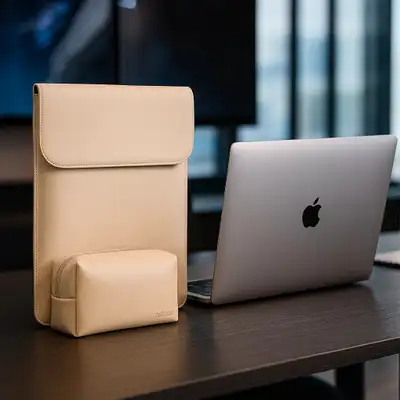 Housse en simili daim + pochette pour MacBook Air/Pro 13” M1/M2, View more