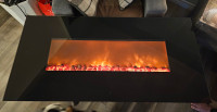 56.5" x 28" wall mounted electric fireplace 