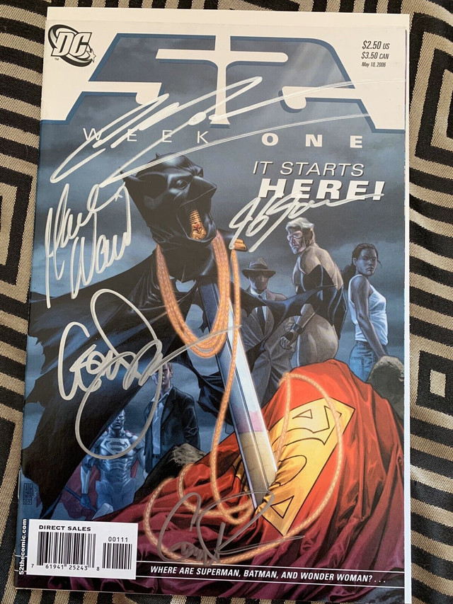 DC’s 52 #1 : 5 Signatures With COA And Matching Bookmark! in Arts & Collectibles in Dartmouth