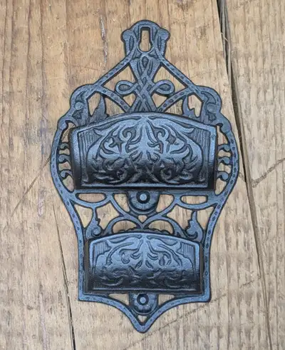 Vintage Wilton Cast Iron Wall Mount Double Match Holder, View more