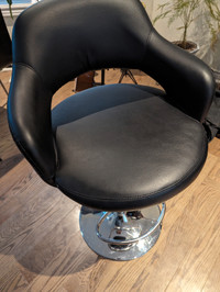 Modern PU bar stool - height adjustable 360° swivel