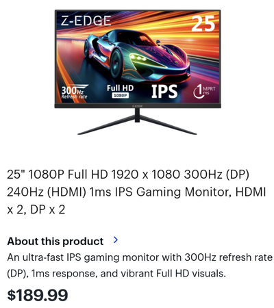240Hz Monitor EXTREME IPS gaming monitor with 300Hz refresh rate, View more