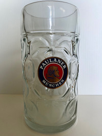 PAULANER MUNCHEN OCTOBER FEST LARGE 1L GLASS BEER STAIN - $10