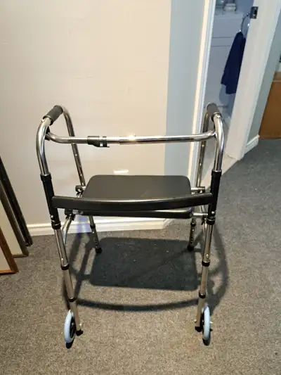 Folding Walker With Seat  Brand New, View more