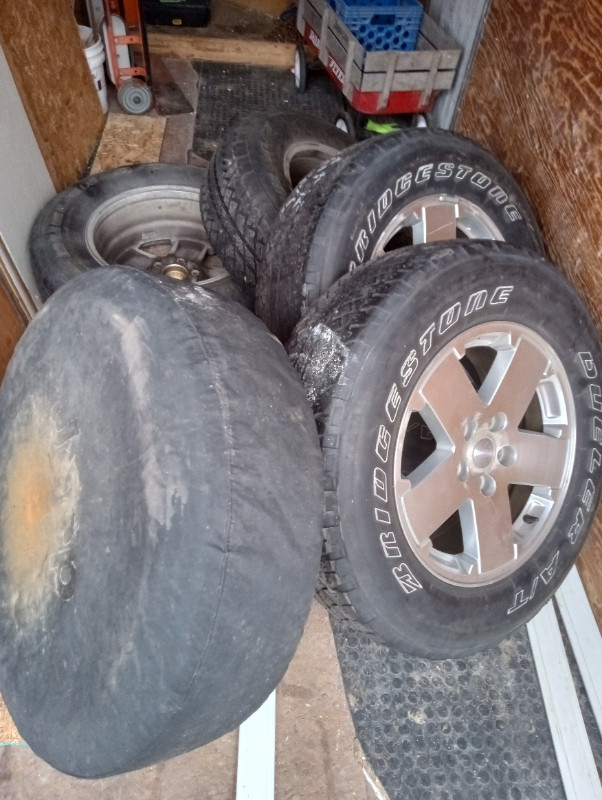 5 Truck  rims AND tiers 225/70R18 M/S in Tires & Rims in Winnipeg