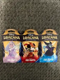 3x Disney Lorcana Trading Cards TCG Packs